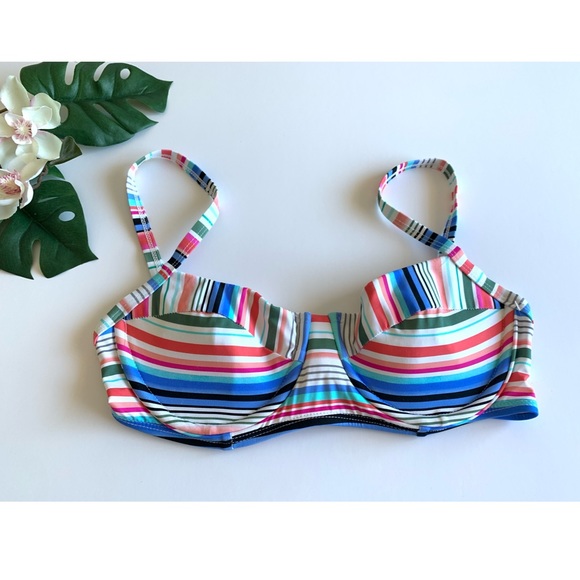 Athena Bikini Top Underwire Stripe Multi Color - Picture 2 of 4